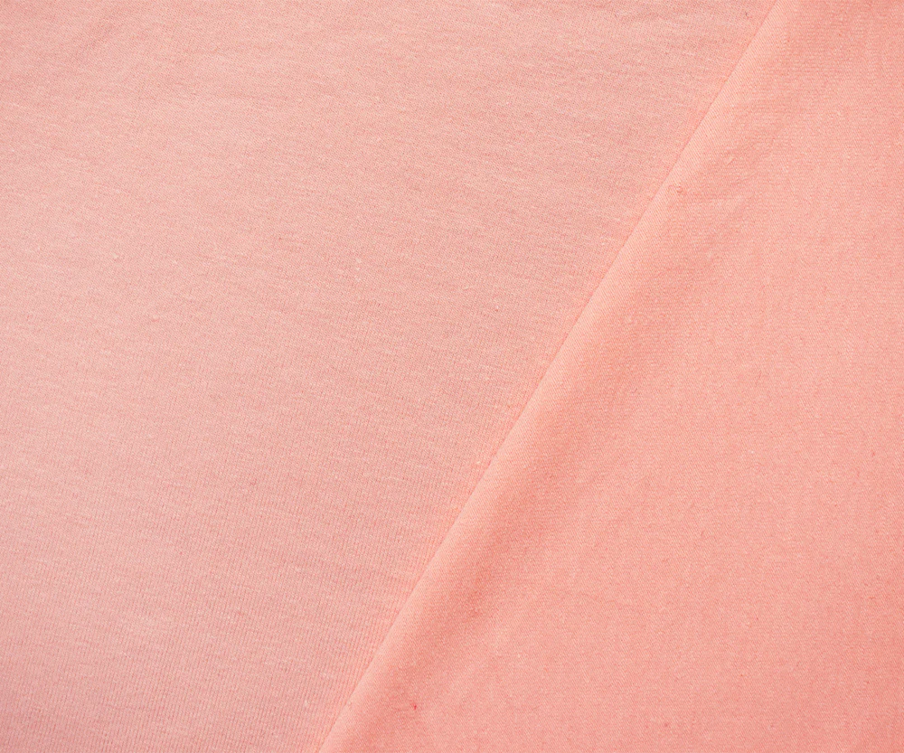 Pastel Orange Cotton Solid Stretch Spandex Jersey Knit Fabric - Image 2