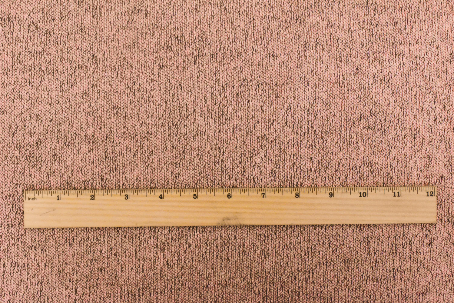 Pastel Peach-Black Texture Stretch Jersey Knit Fabric - Image 4