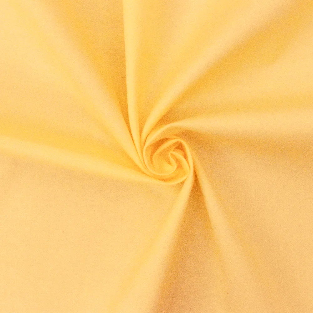 Pastel Yellow Solid Cotton Stretch Spandex Poplin Woven Fabric - Image 3