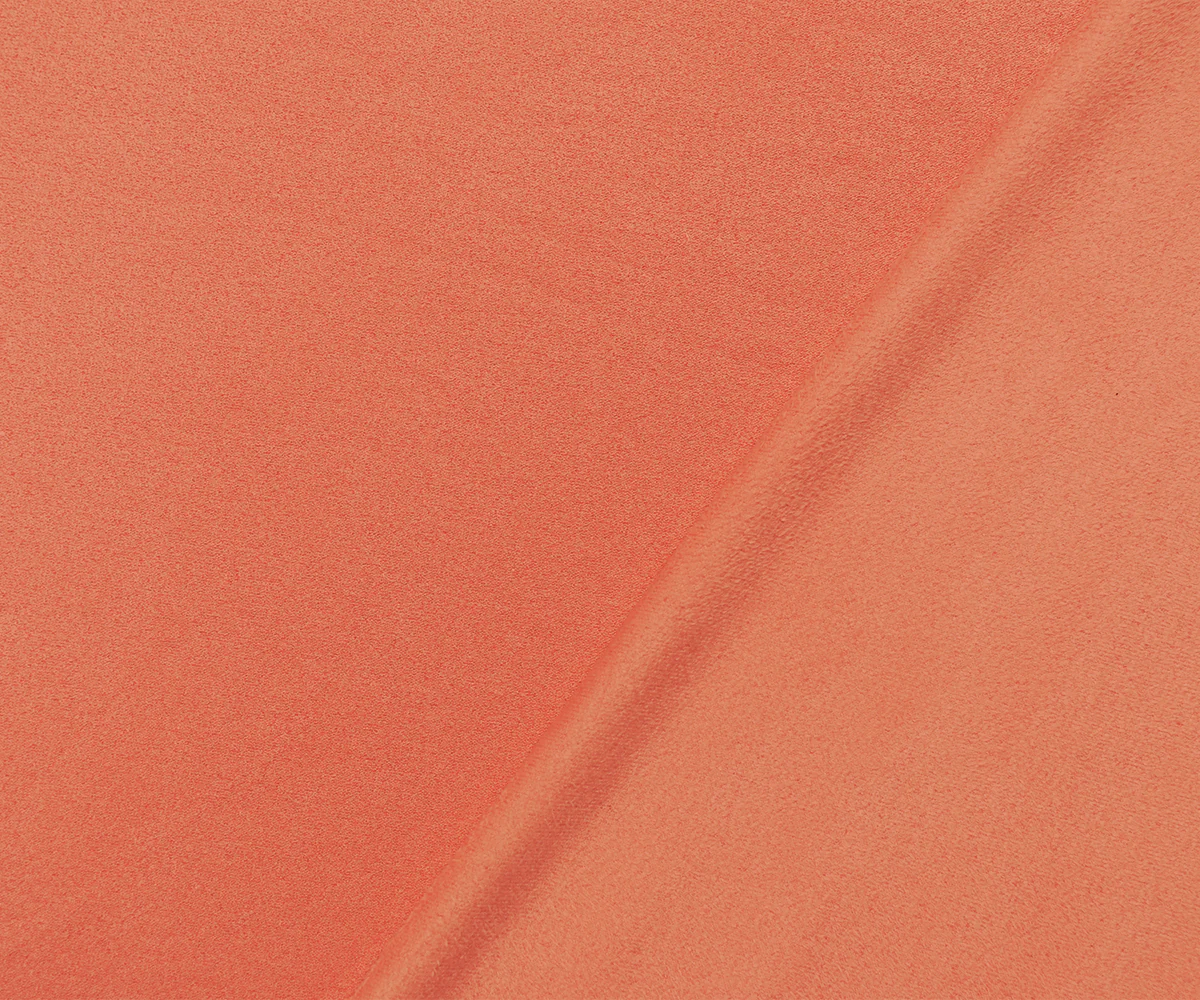 Peach Orange Stretch Spandex Solid Microsuede Knit Fabric - Image 2