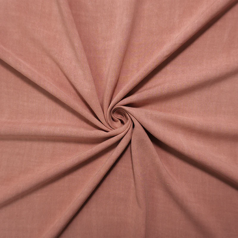 Peach Pink Rayon Solid Challis Woven Fabric