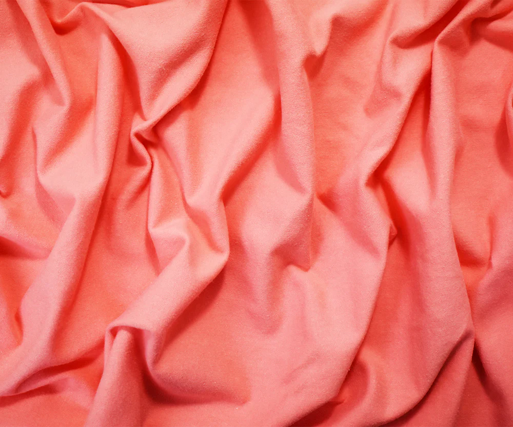 Peach Solid Cotton Spandex Knit Fabric - 10 oz - Reorderable - Image 2