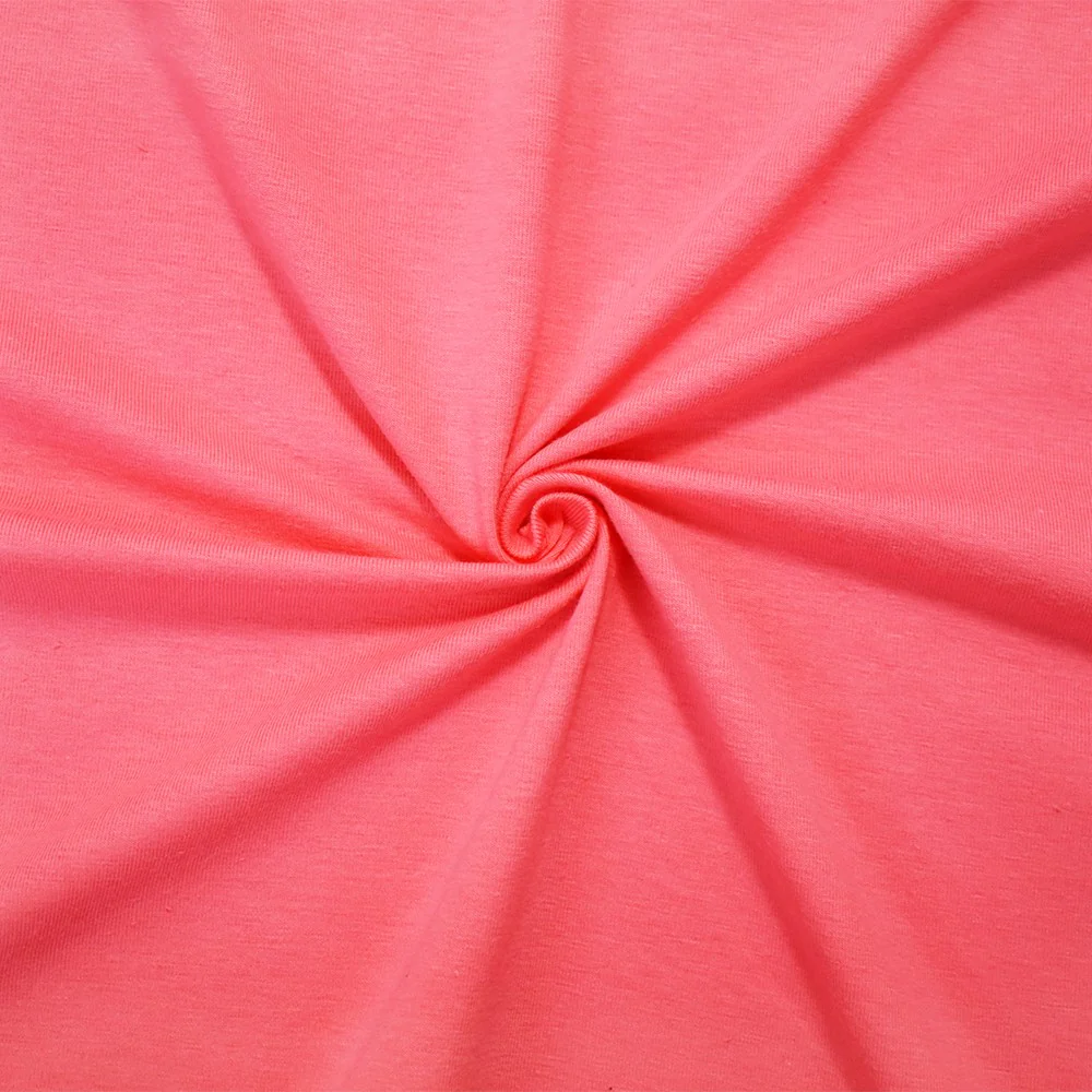 Pink Cotton Solid Stretch Spandex Jersey Knit Fabric
