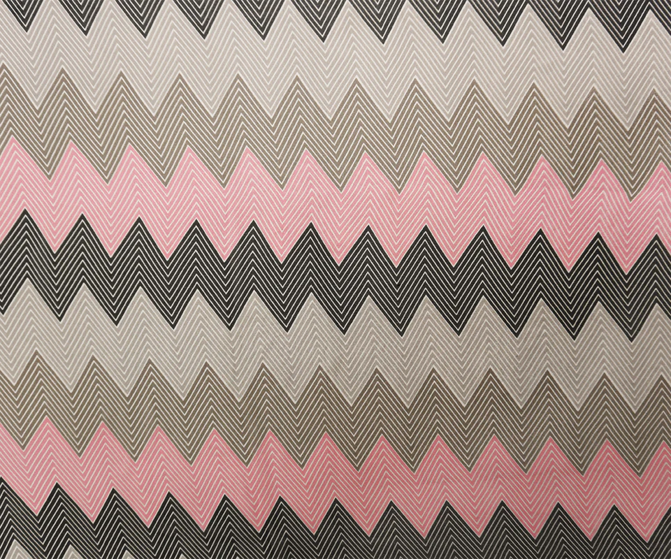 Pink-Gray-Muilti Silk Chevron Printed Chiffon Woven Fabric - Image 4