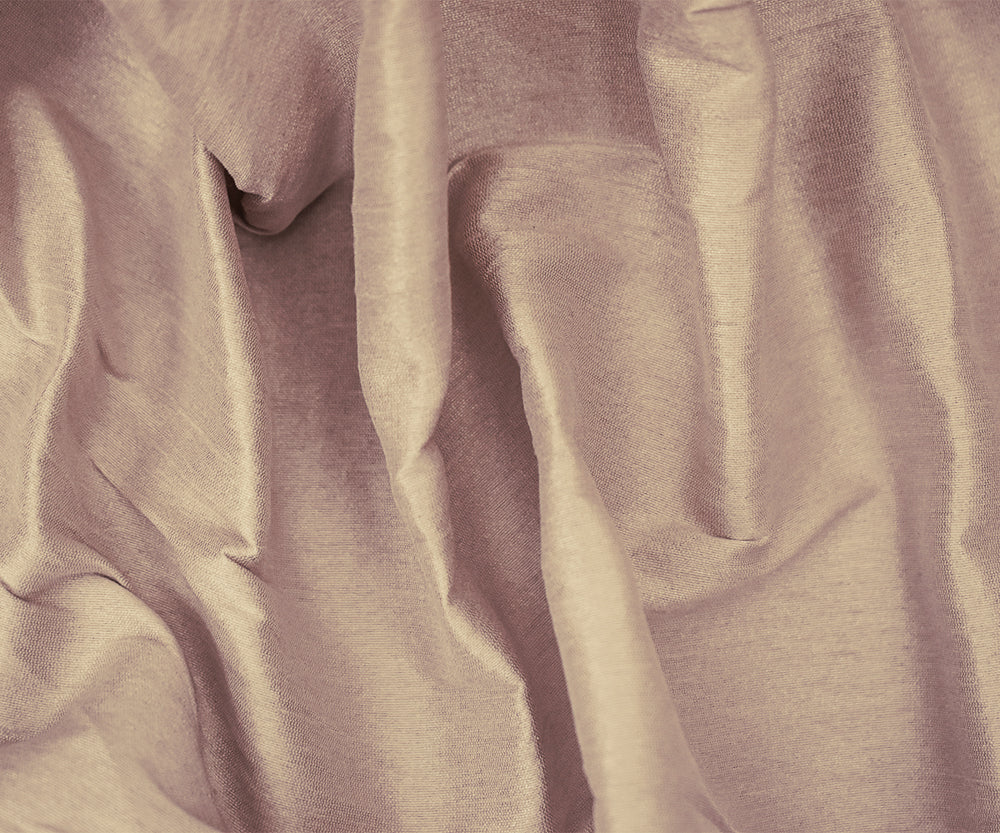 Pink-Light Silver Polyester Iridescent Shantung Woven Fabric - Image 2