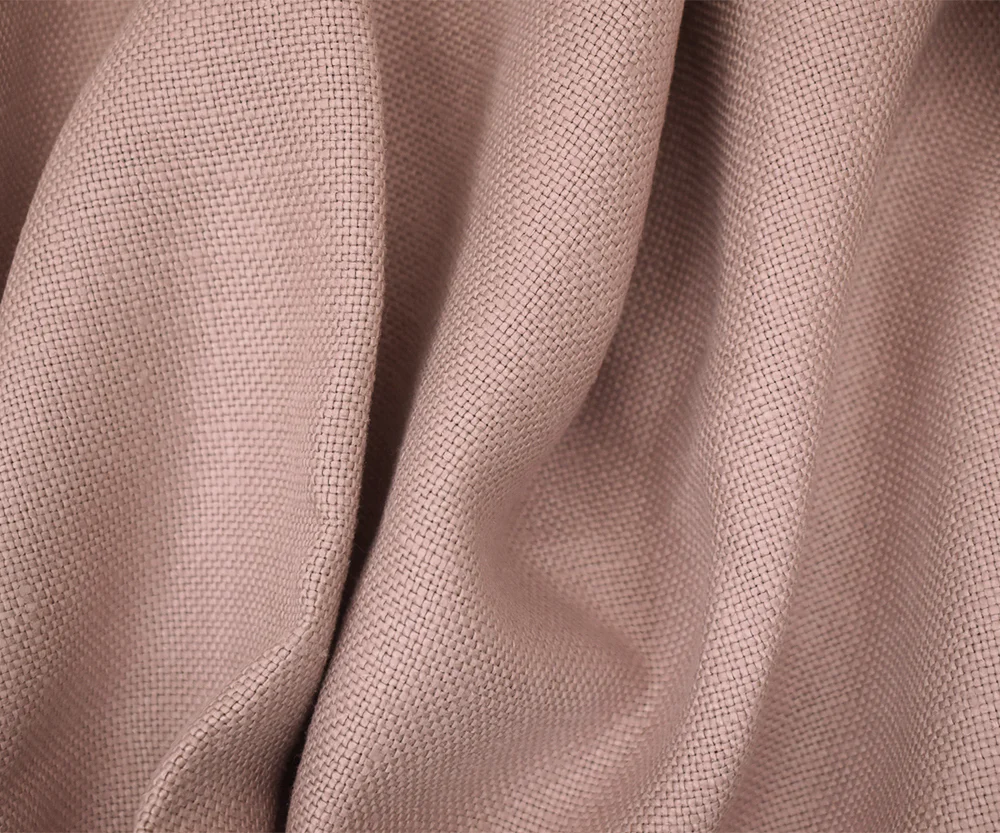 Pink Moygashel Solid Woven Irish Linen Home Decorating Fabric - Image 2