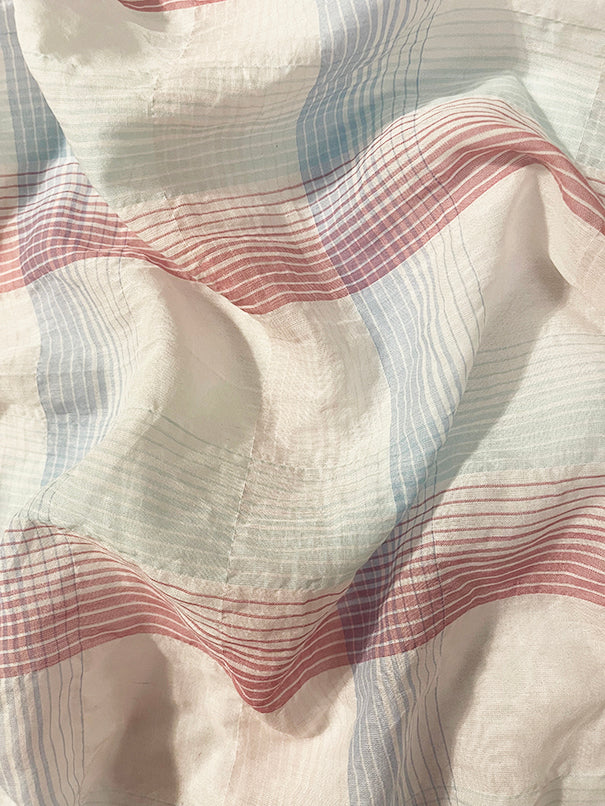 Pink Multi Plaid Print Batiste Fabric - Image 3