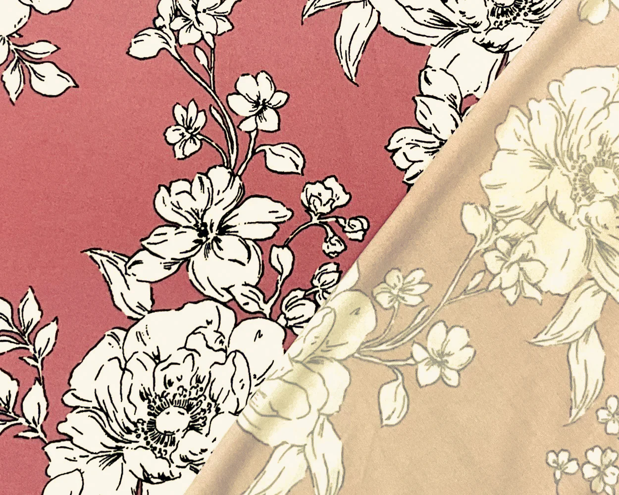 Pink-Multi Poly Spandex Stretch Floral Print Double Brush Jersey Knit Fabric - Image 2