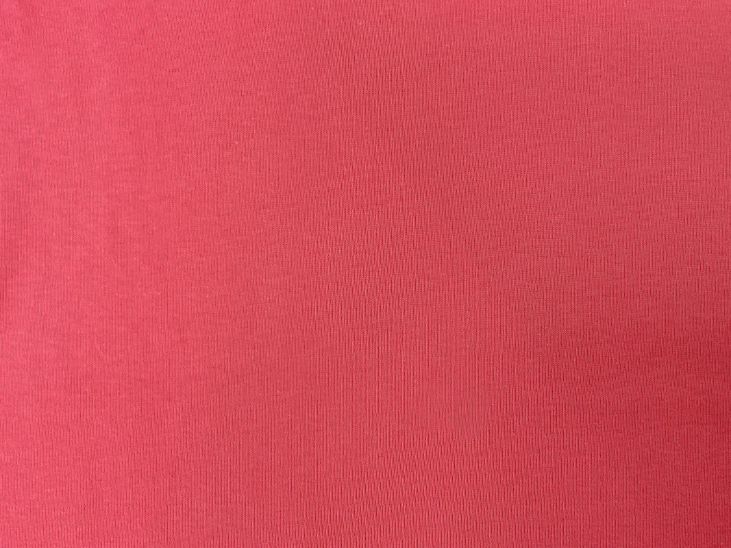 Pink Organic Cotton Solid 1X1 Rib Knit Fabric - Image 3