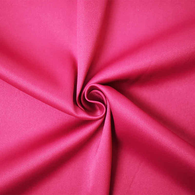 Pink Poly Spandex Stretch Solid Stretch Lamour Woven Fabric