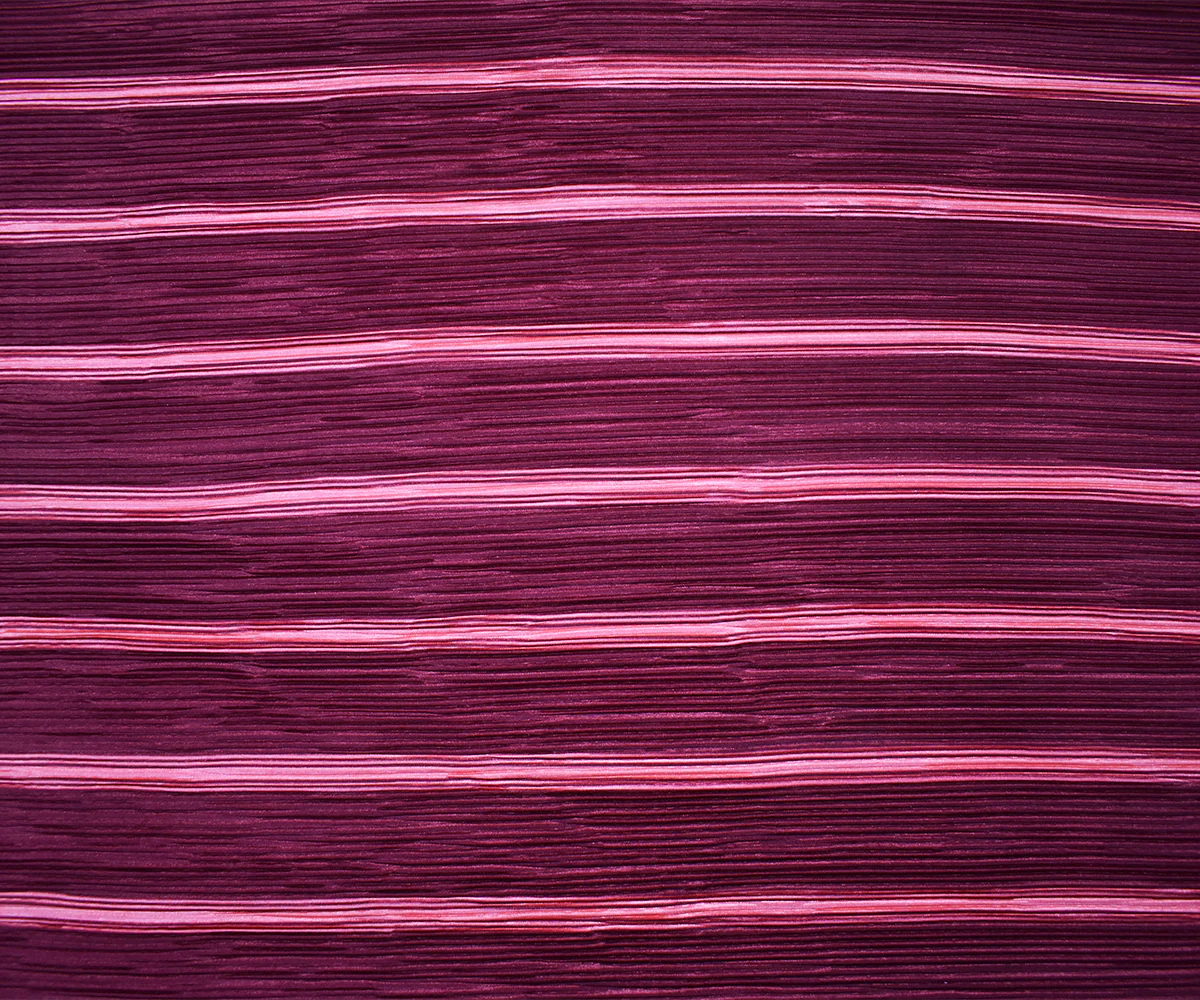 Pink Poly Stretch Spandex Stripe Printed Pleat Interlock Knit Fabric - Image 3