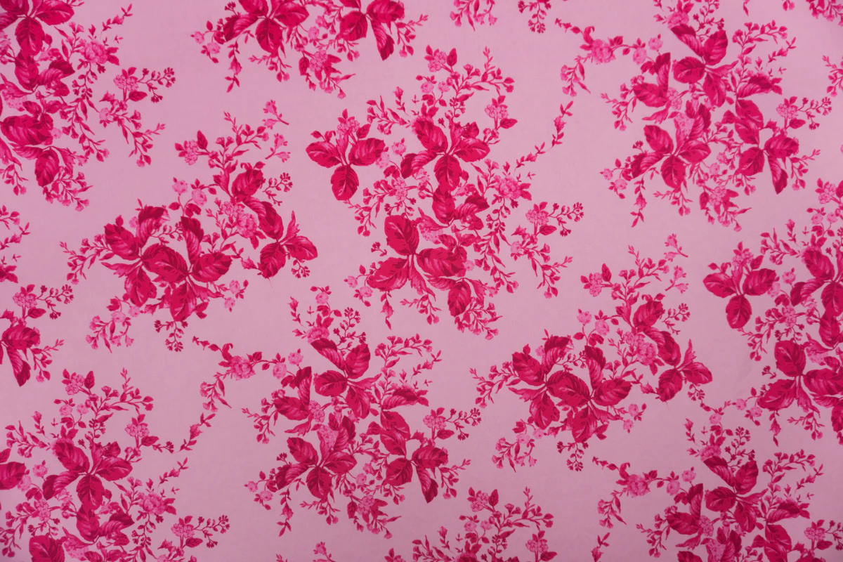 Pink-Red Poly Spandex Stretch Floral Printed Jersey Knit Fabric - Image 3