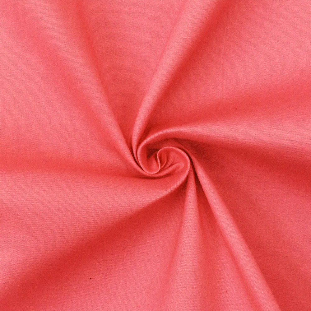 Pink Solid Cotton Stretch Spandex Poplin Woven Fabric - Image 3