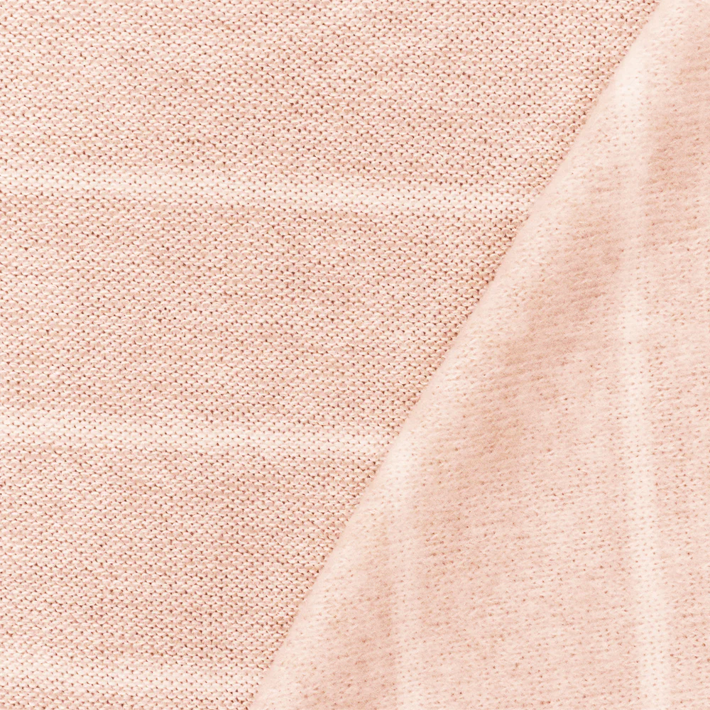 Pink-White Stripe Stretch Poly Blend Brushed Face Jersey Knit Fabric