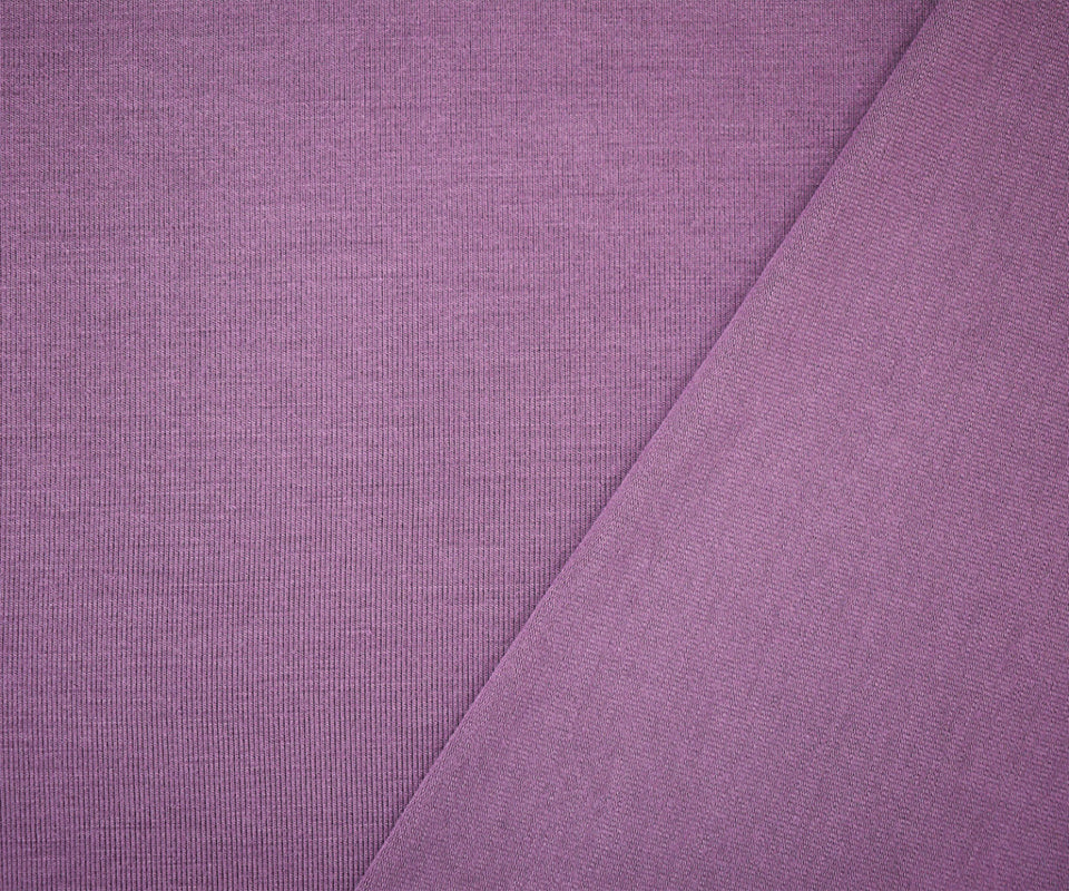 Purple Bamboo Solid Stretch Jersey Knit Fabric - Image 2