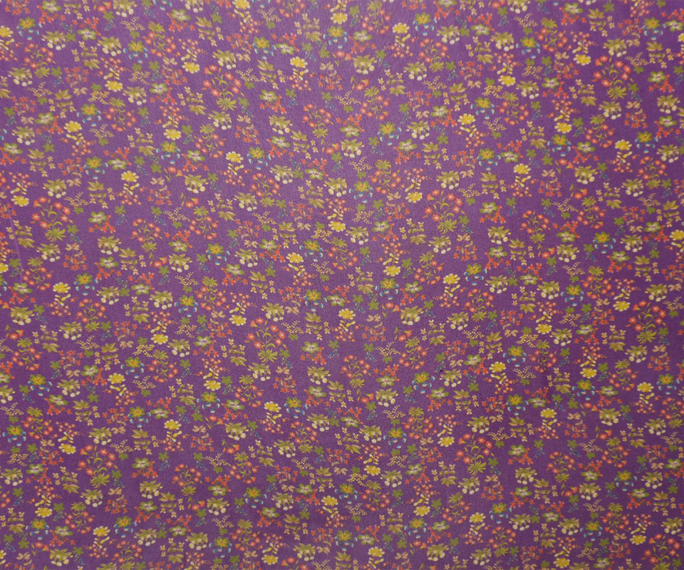 Purple Silk Floral Printed Chiffon Woven Fabric - Image 4