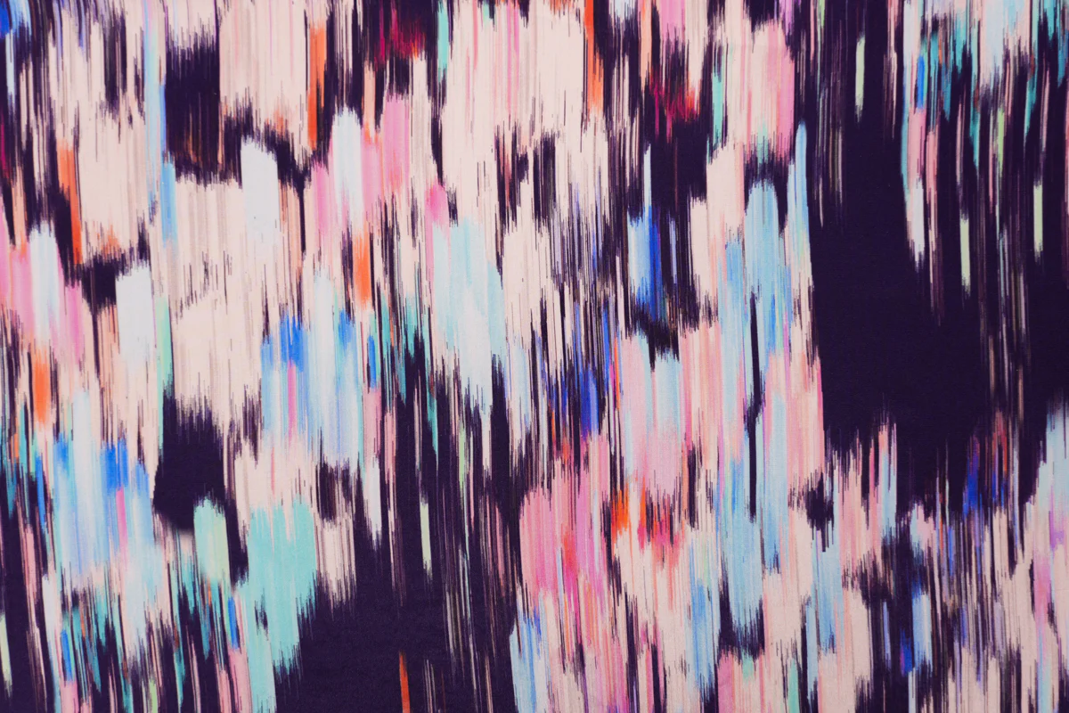 Purple Silk Ikat Printed Crepe De Chine Woven Fabric - Image 4