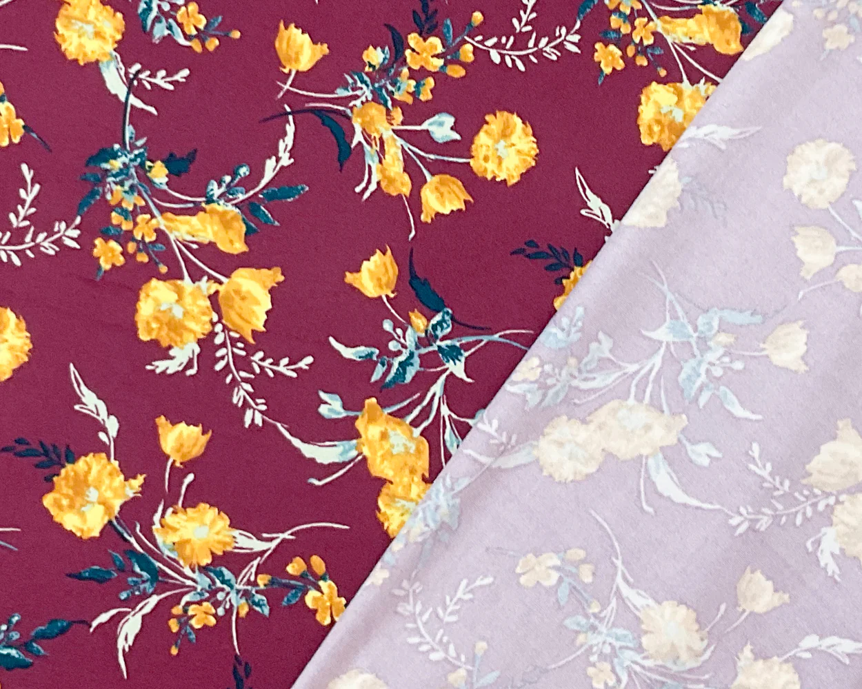 Red-Multi Poly Spandex Stretch Floral Print DB Jersey Knit Fabric - Image 2