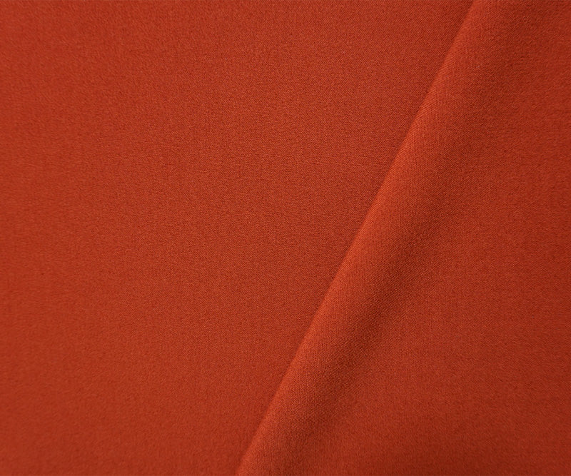 Red Poly Rayon Spandex Stretch Solid Woven Suiting Fabric - Image 2