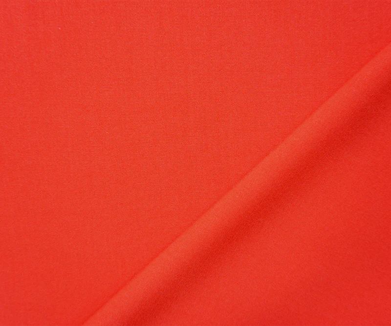 Red Poly Rayon Spandex Stretch Solid Woven Suiting Fabric - Image 2