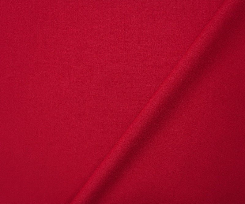 Red Poly Rayon Spandex Stretch Solid Woven Suiting Fabric - Image 2