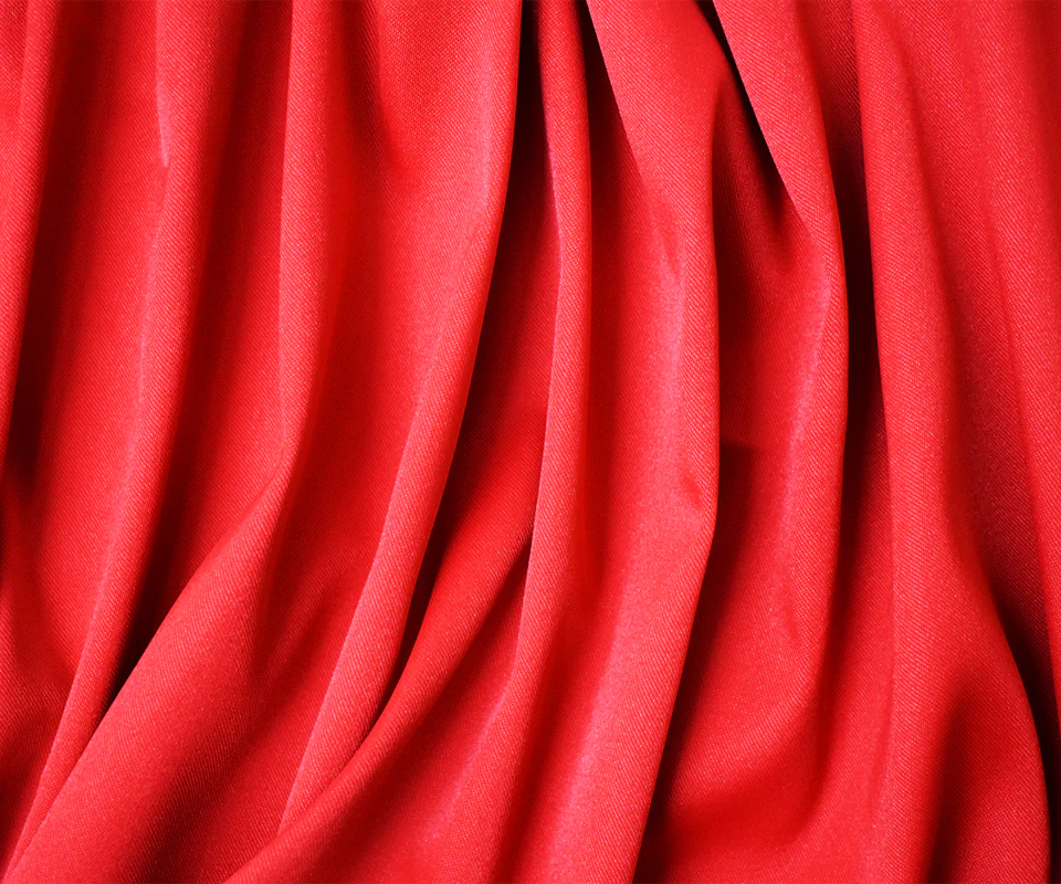 Red Poly Spandex Stretch Solid Stretch Lamour Woven Fabric - Image 3