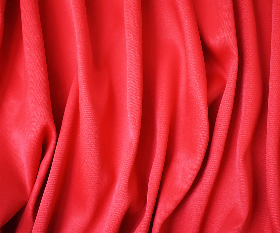 Red Poly Spandex Stretch Solid Stretch Lamour Woven Fabric - Image 3