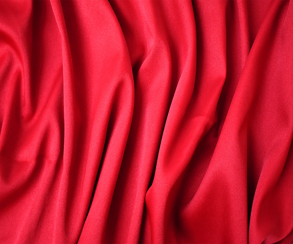 Red Poly Spandex Stretch Solid Stretch Lamour Woven Fabric - Image 3