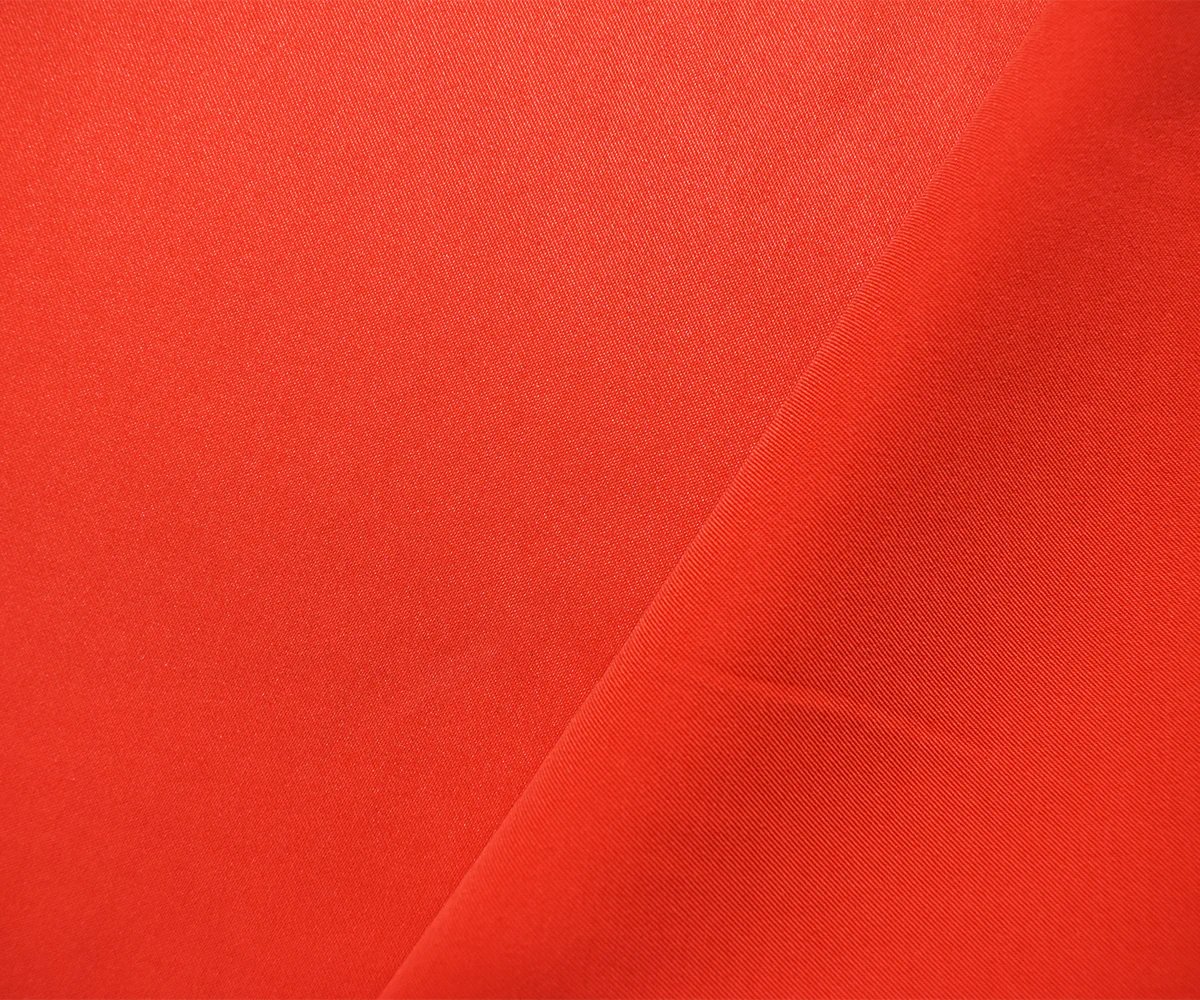 Red Poly Stretch Spandex Lamour Solid Satin Woven Fabric - Image 2