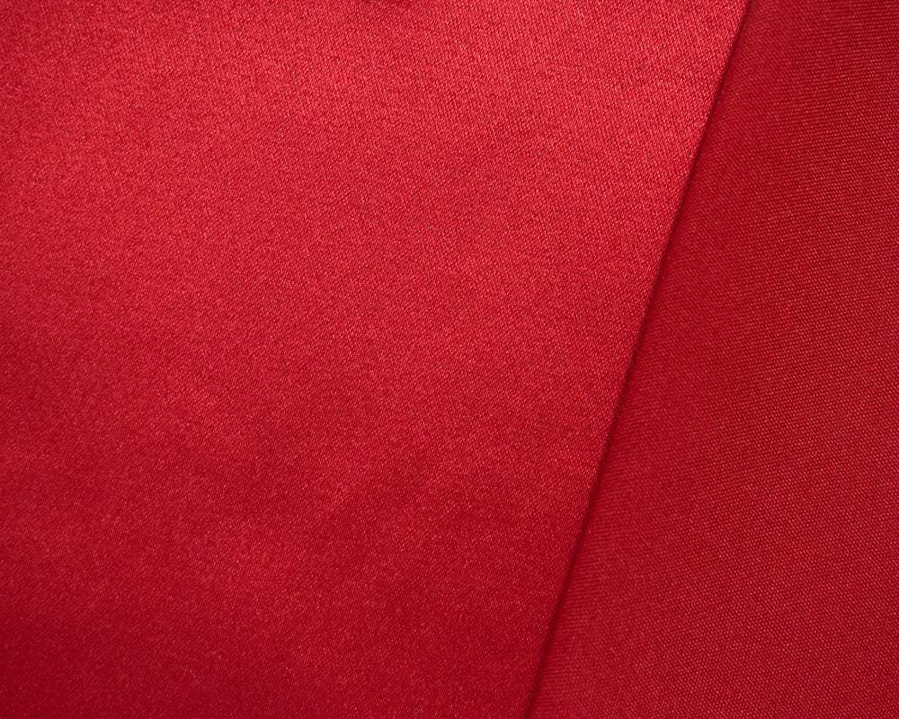Red Polyester Stretch Lamour Satin Woven Fabric - Image 2