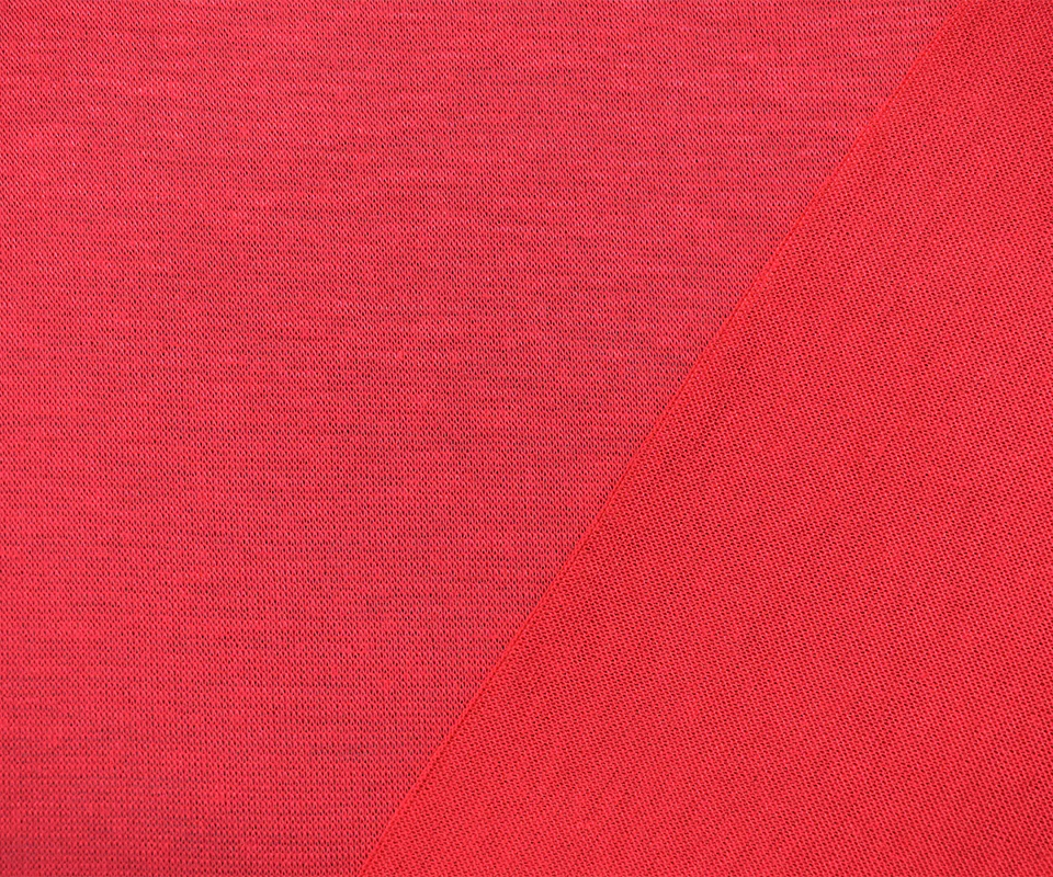 Red Rayon Stretch Spandex Semi Sheer Solid Jersey Knit Fabric - Image 2