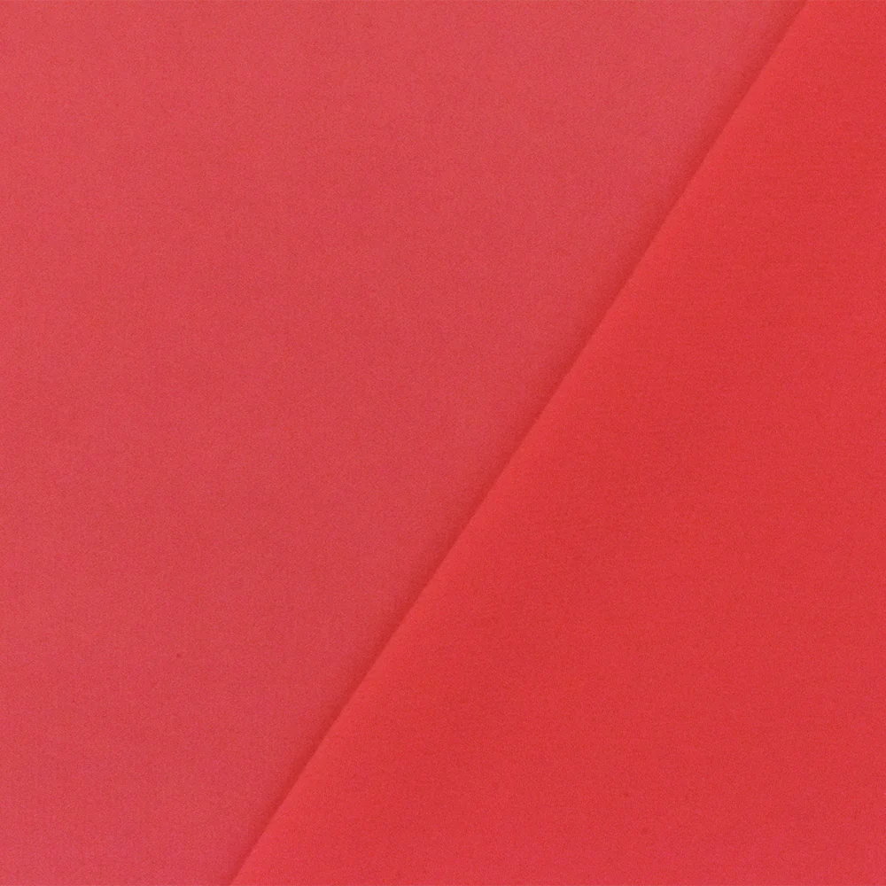 Red Solid Polyester Chiffon Woven Fabric - Image 3
