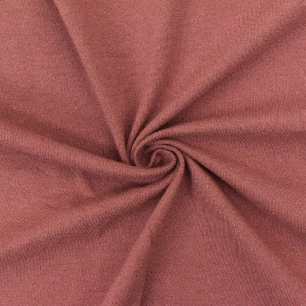 Red Solid Stretch Cotton Spandex Jersey Knit Fabric - Image 3
