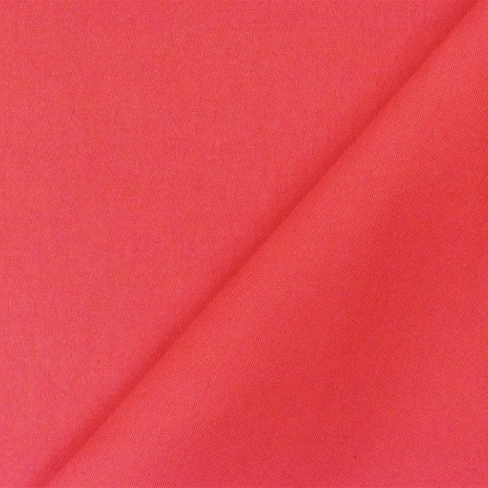 Red Solid Stretch Cotton Spandex Sateen Woven Fabric - Image 3