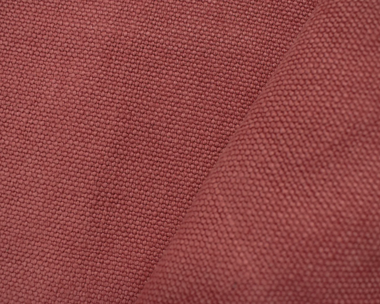 Red Washed Irish Linen Moygashel Slub Solid Canvas Woven Fabric - Image 2