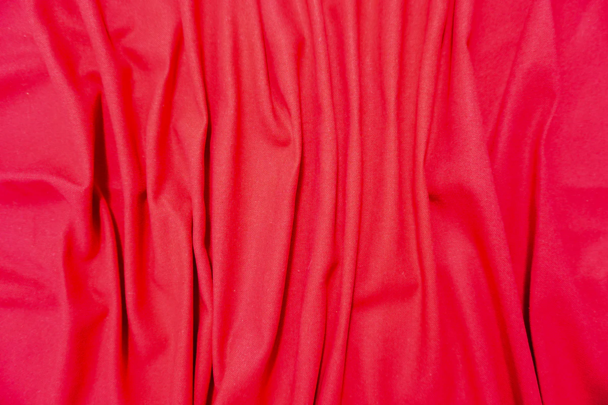 Red Washed Rayon Linen Solid Reorderable Woven Fabric - Image 3