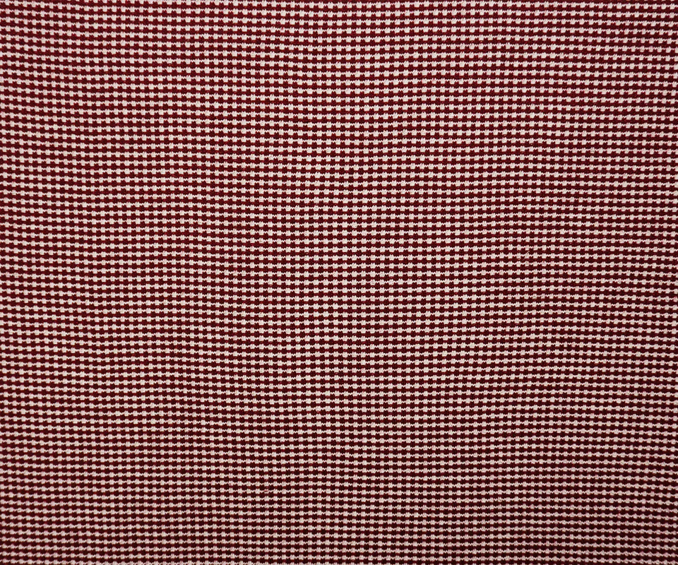 Red-White Poly Blend Stretch Texture Double Knit Fabric - Image 3