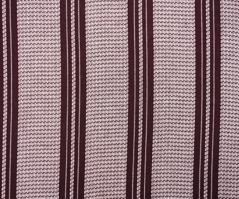 Red-White Rayon Cotton Stripe Dobby Woven Fabric - Image 3