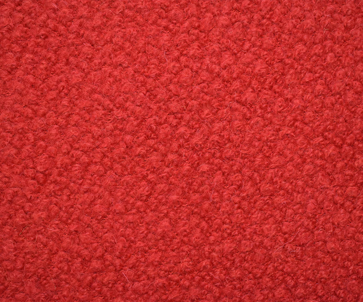 Red Wool-Poly Boucle Knit Fabric - Image 4