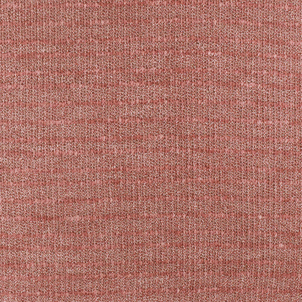Rose Pink-White Slub Texture Stretch Poly Jersey Knit Fabric - Image 3