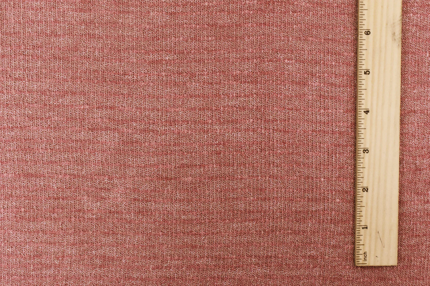 Rose Pink-White Slub Texture Stretch Poly Jersey Knit Fabric - Image 4