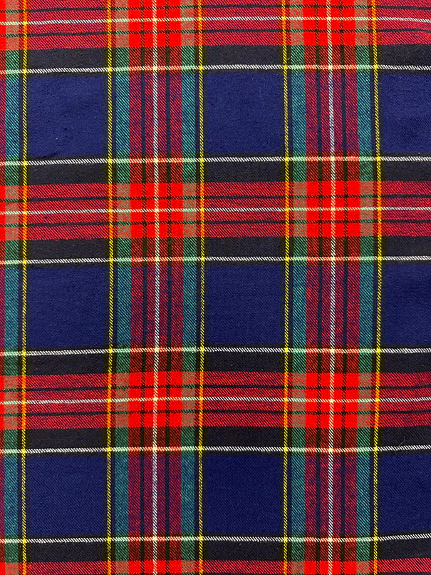 Royal Blue Multi Yarn Dyed Plaid Flannel Fabric - Image 3