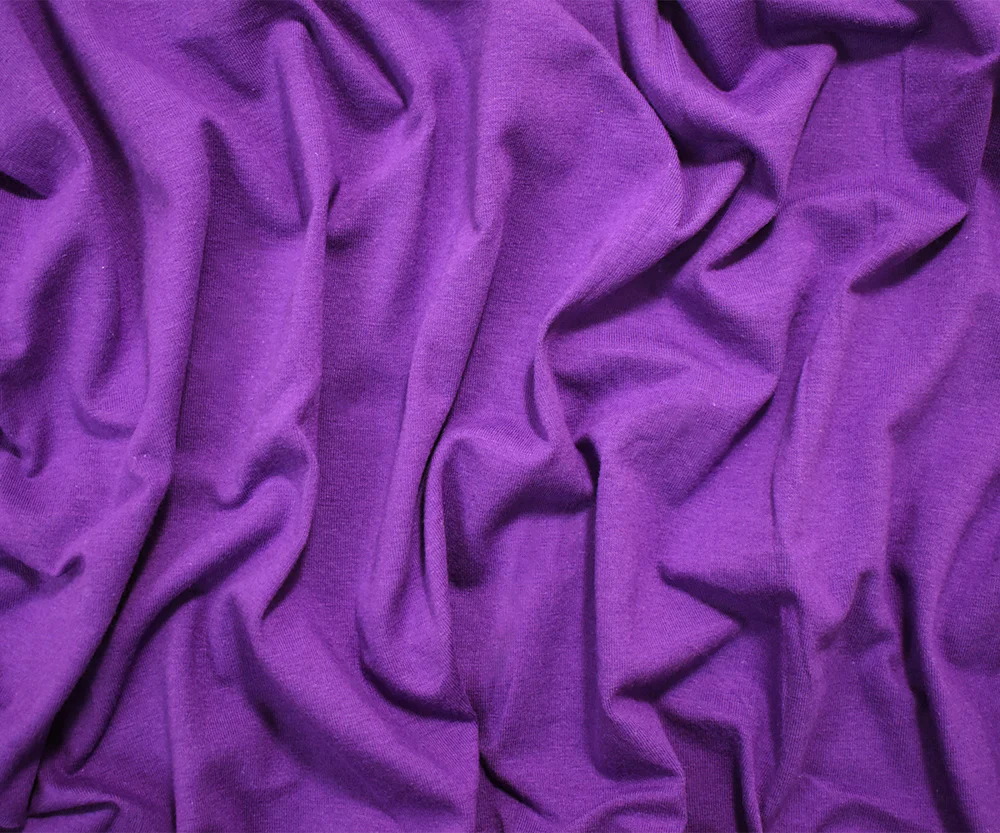 Royal Purple Solid Cotton Spandex Knit Fabric - 10 oz - Reorderable - Image 2