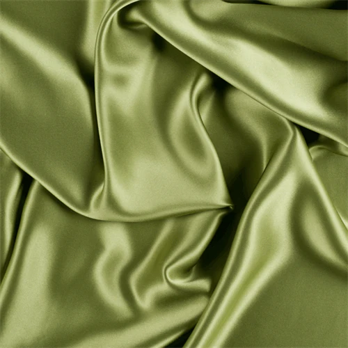 Runway Silks Apple Green Silk Charmeuse Fabric - Reorderable