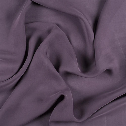 Runway Silks Aubergine Silk Double Georgette Fabric - Reorderable