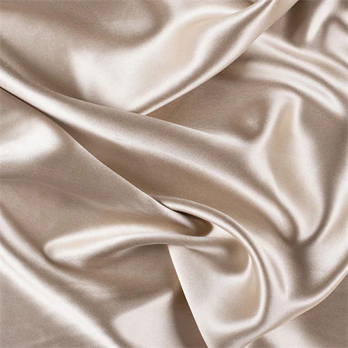 Runway Silks Beige Silk Crepe Back Satin Fabric - Reorderable