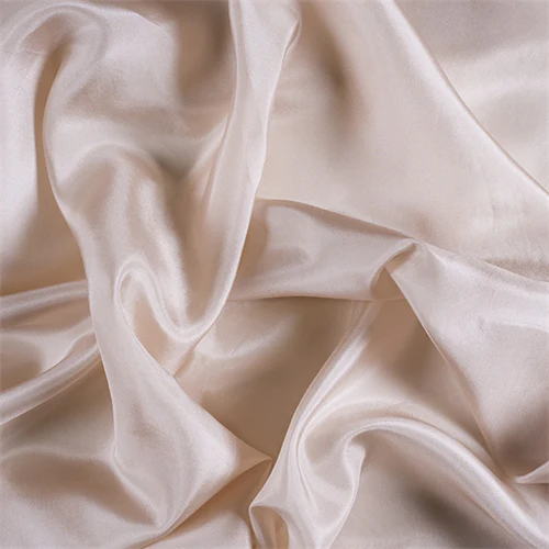 Runway Silks Beige Silk Habotai Fabric - Reorderable