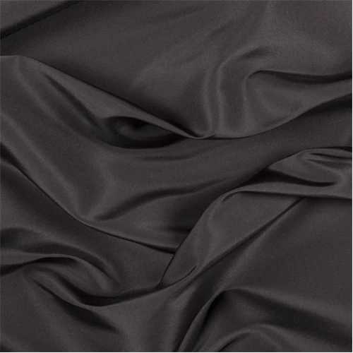 Runway Silks Black Silk Faille Fabric - Reorderable