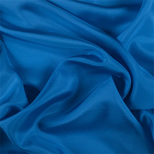 Runway Silks Bright Blue Silk Habotai Fabric - Reorderable