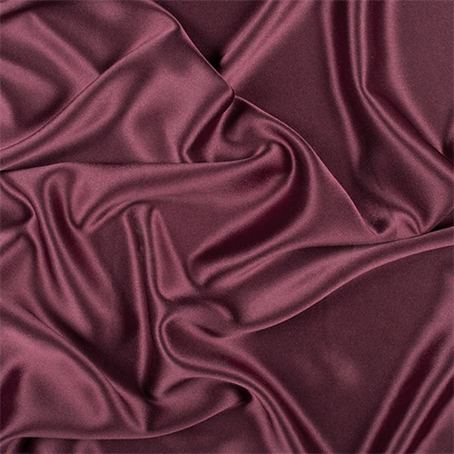 Runway Silks Burgundy Silk Crepe Back Satin Fabric - Reorderable - Image 2